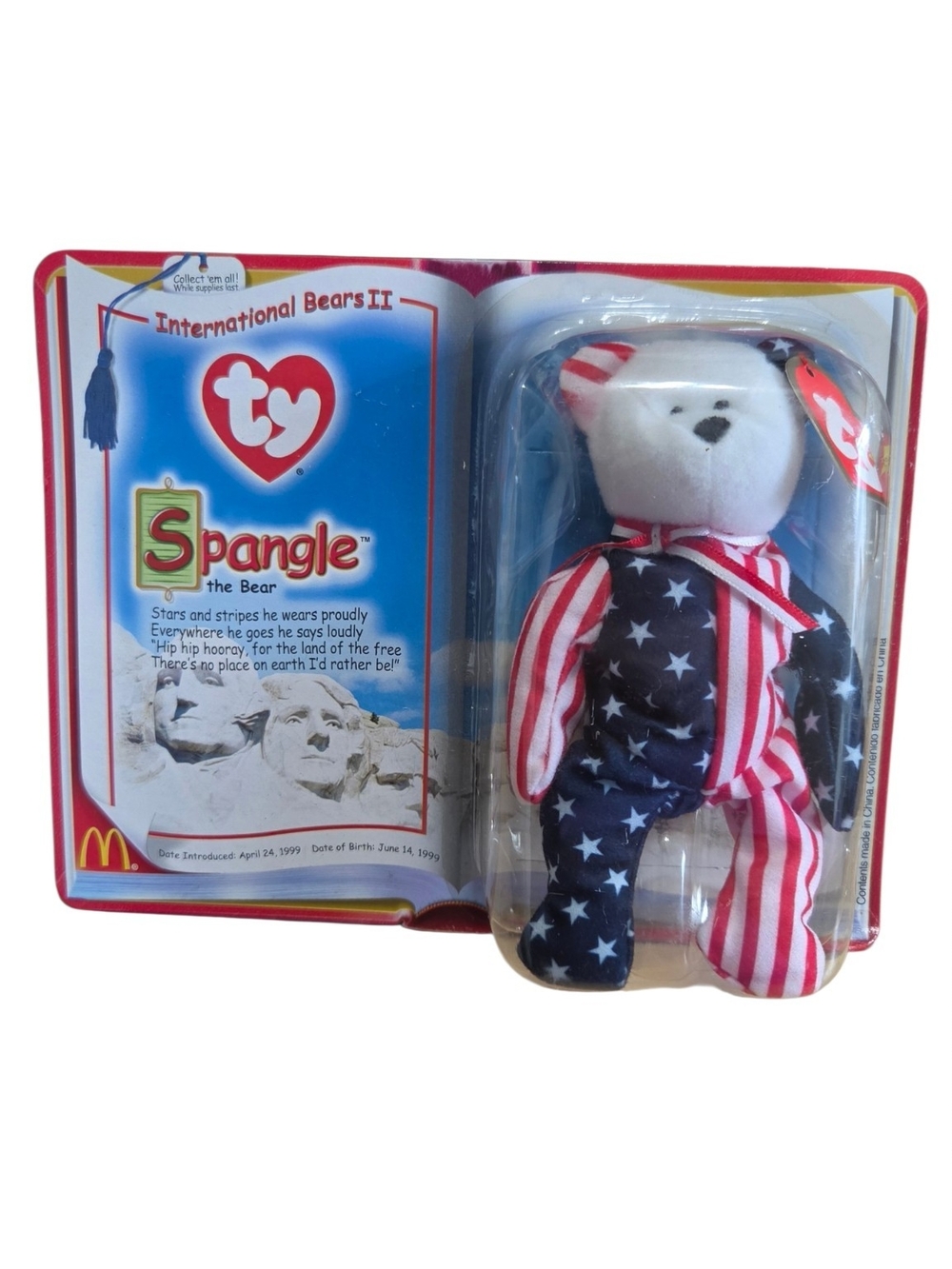 Ty Spangle The Bear Plush – Red, White & Blue Patriotic Plush